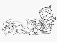 A coloring page of the sandman